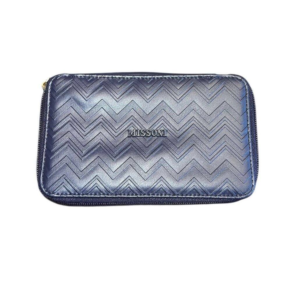 Missoni Exclusive Delta One Travel Case Pouch Blue Wave Zipper Ltd Edition